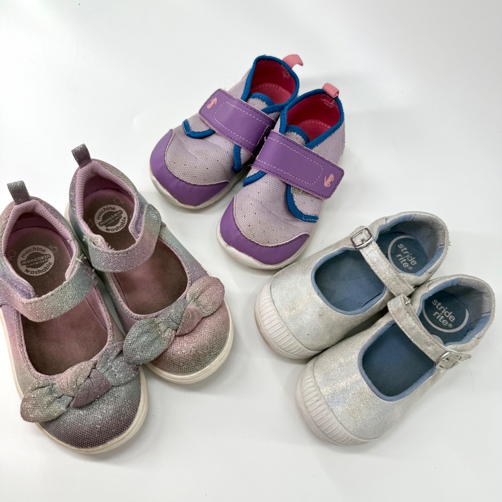 Stride Rite Delilah Reagan Mary Jane & Purple See Kai Run Sneakers Bundle Sz 9W